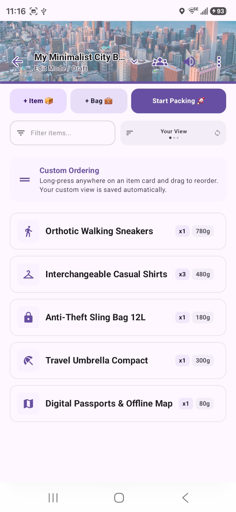 Edit Mode checklist